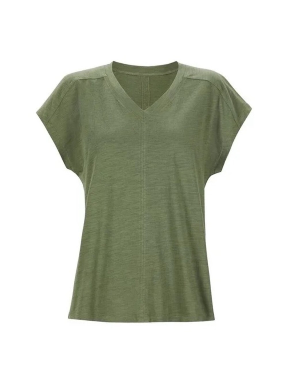 CAbi Olive V-Neck Short Sleeve Tee